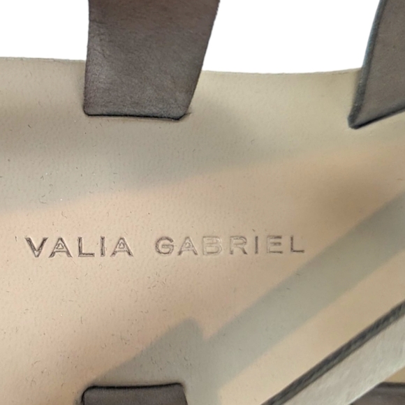 Valia Gabriel Leather Strappy Sandals Anthropologie Womens 39 Hand Made Tan - Picture 8 of 12